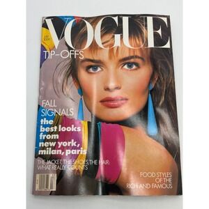 VTG Glamour Magazine: July 1987 - Paulina Porizkova Cover No Label / Newsstand